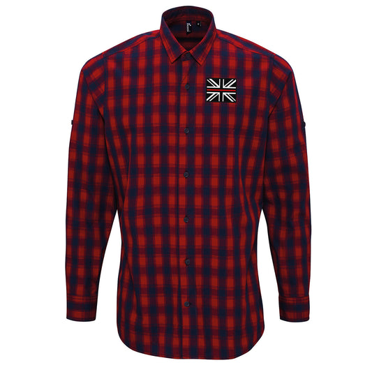 Thin Red Line Union Jack Check Long Sleeve Shirt