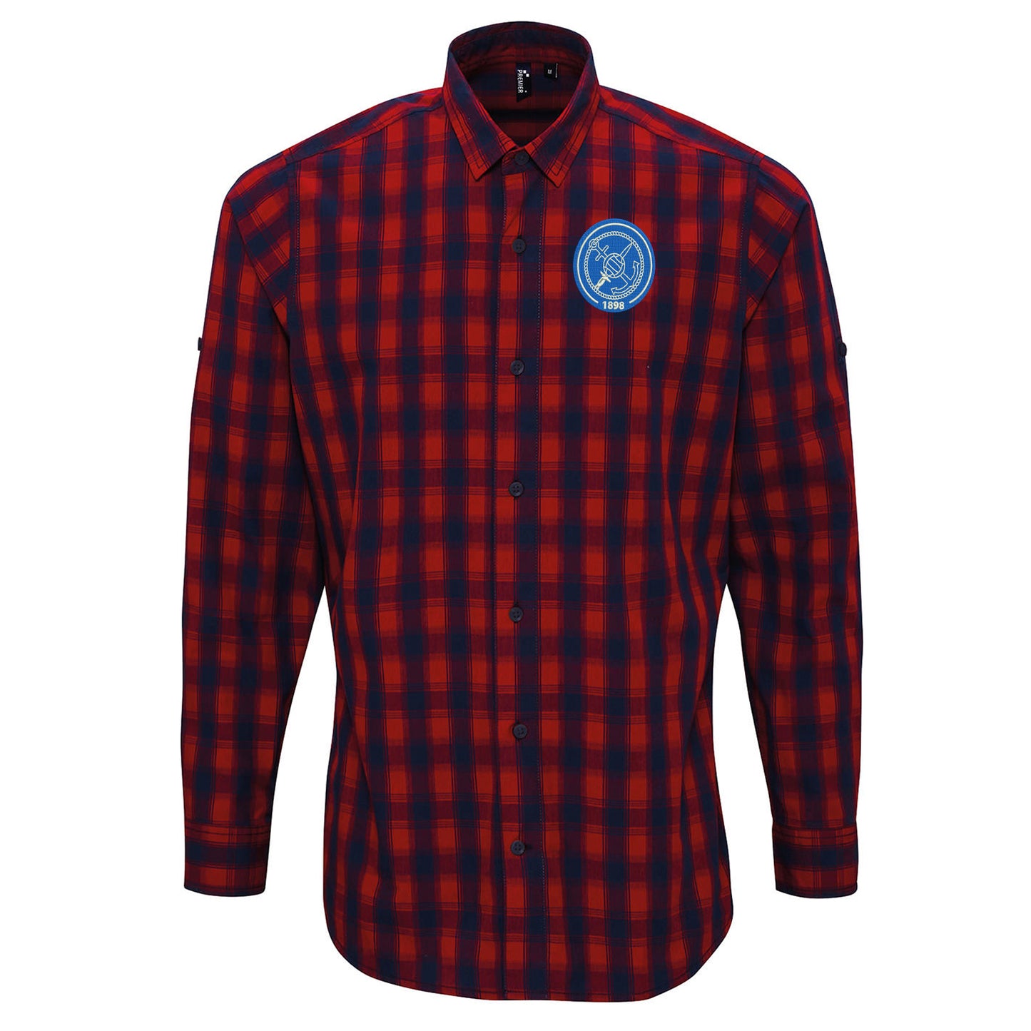 Retro Portsmouth Football Check Long Sleeve Shirt