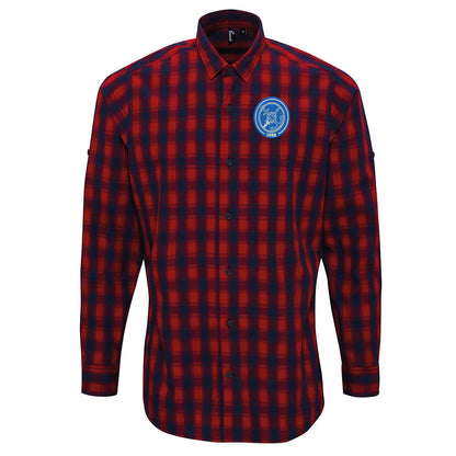 Retro Portsmouth Football Check Long Sleeve Shirt