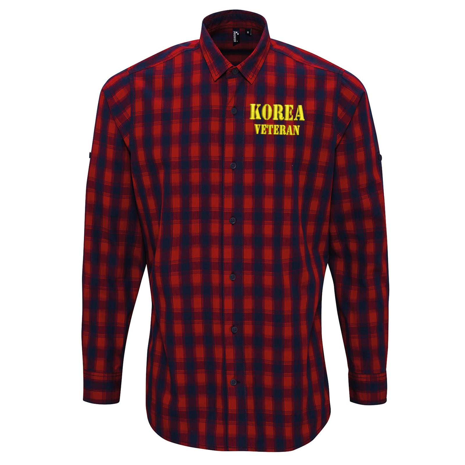 Korea Veteran Check Long Sleeve Shirt 