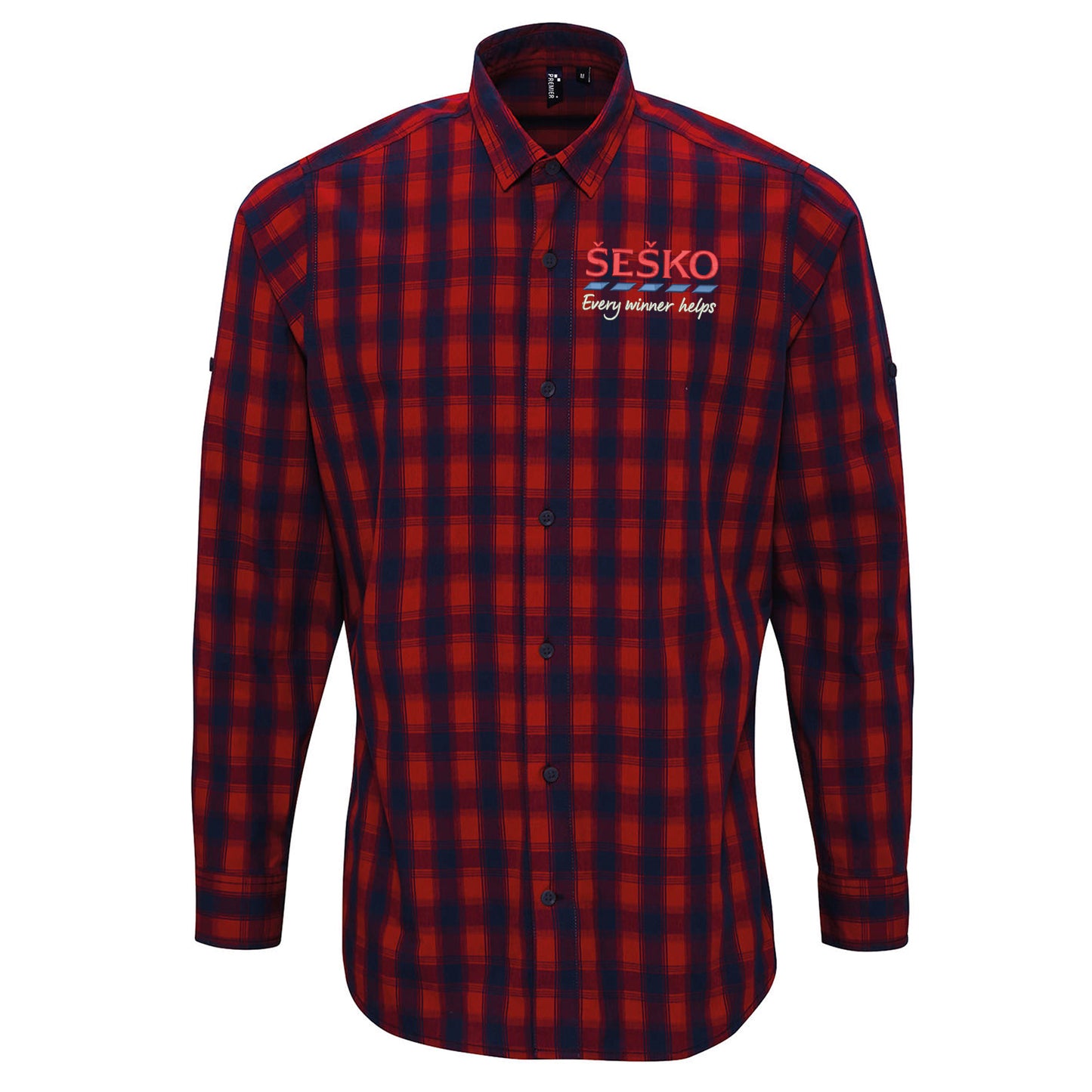 Benjamin Sesko Man Utd Check Long Sleeve Shirt