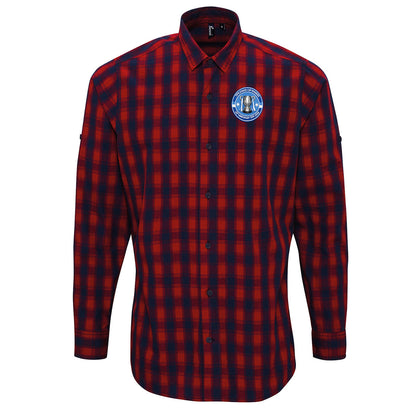 Man City League Cup 1975-1976 Check Long Sleeve Shirt