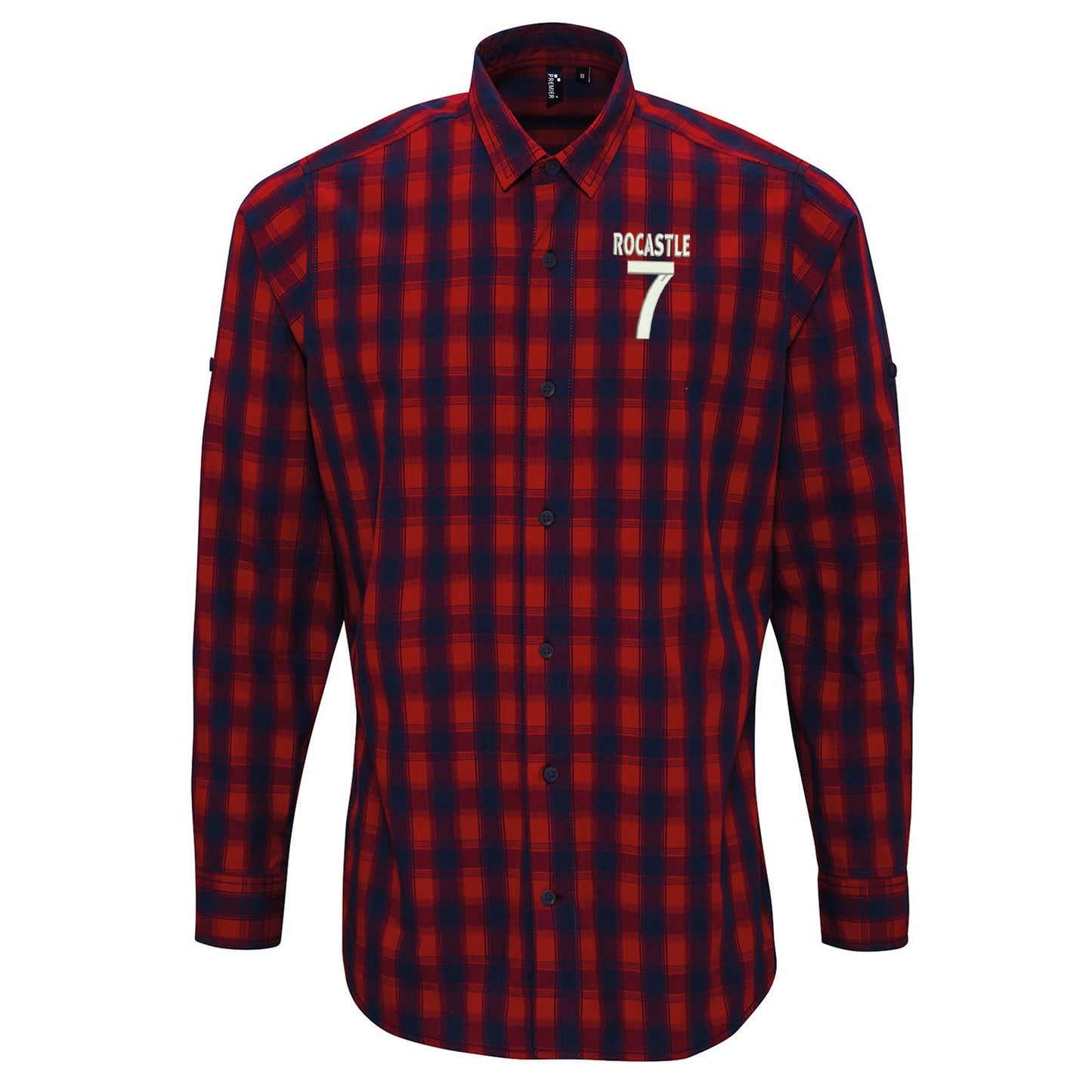 Rocastle 7 Embroidered Long Sleeve Mulligan Check Shirt