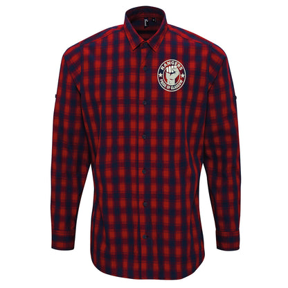 Rangers Pride of Glasgow Embroidered Long Sleeve Mulligan Check Shirt
