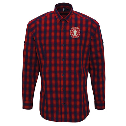 Liverpool Champions 2024-2025 Embroidered Long Sleeve Mulligan Check Shirt