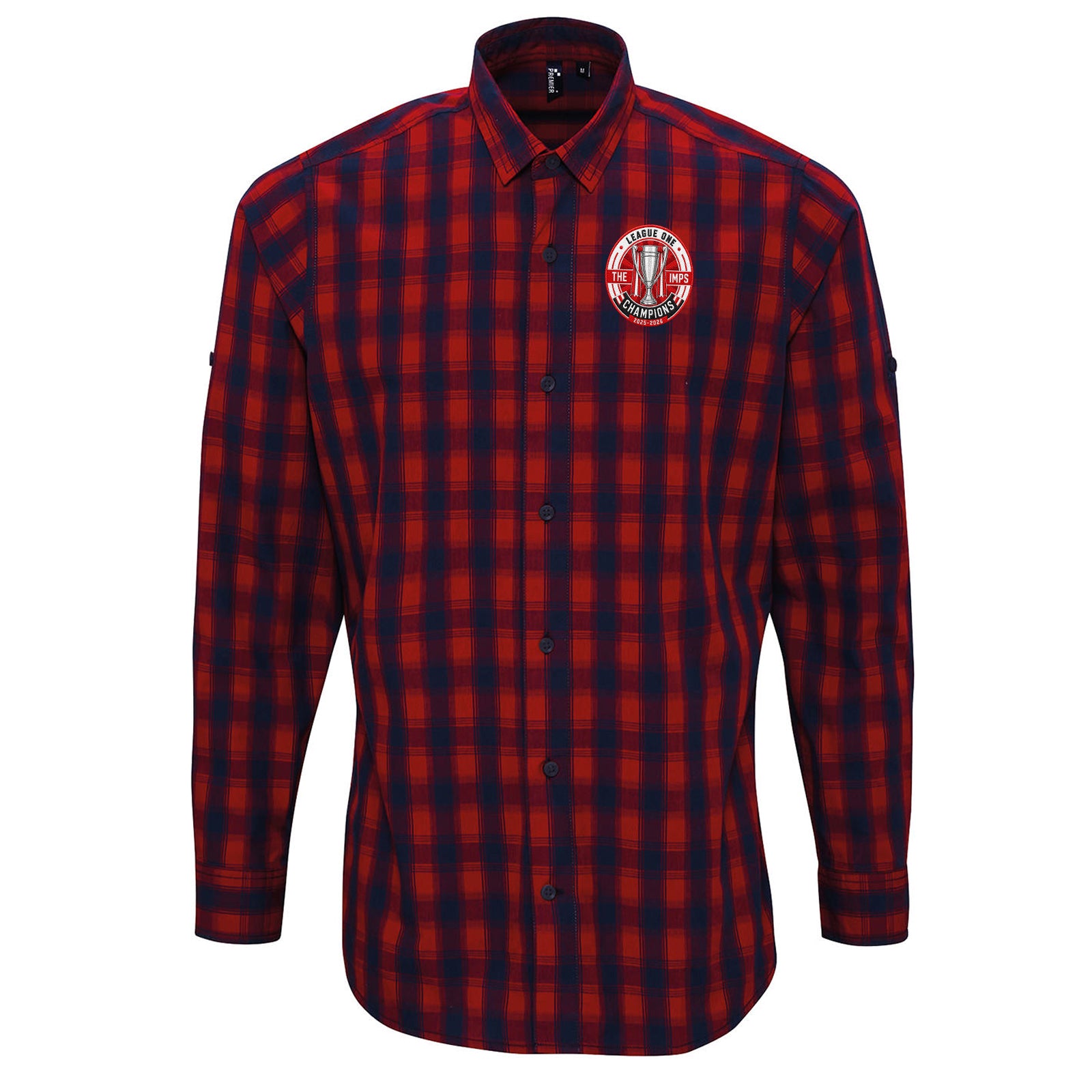 Lincoln City League One Champions Check Long Sleeve Shirt