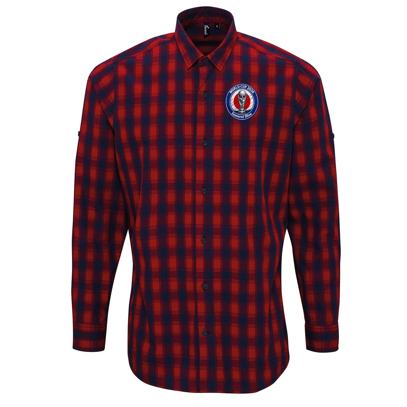 Japan World Cup 2026 Check Long Sleeve Shirt