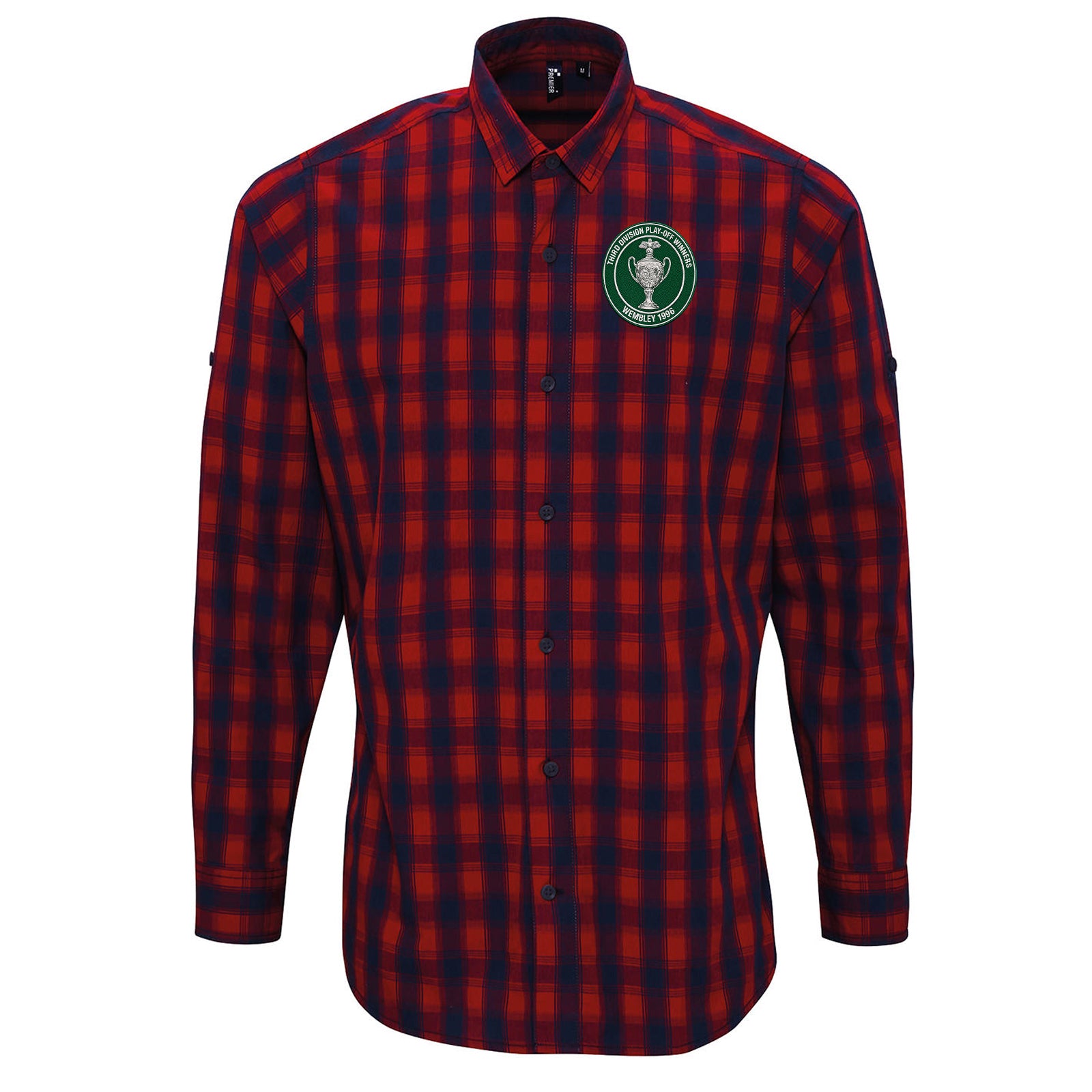 Plymouth Argyle Wembley 1996 Check Long Sleeve Shirt