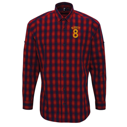 Luther Blissett Watford Football Check Long Sleeve Shirt 