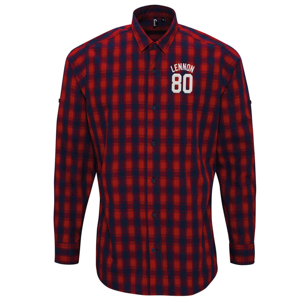 John Lennon Football Check Long Sleeve Shirt