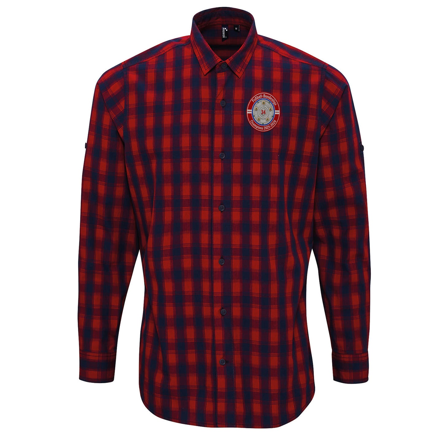 Bayern Munich Bundesliga 2025-2026 Check Long Sleeve Shirt