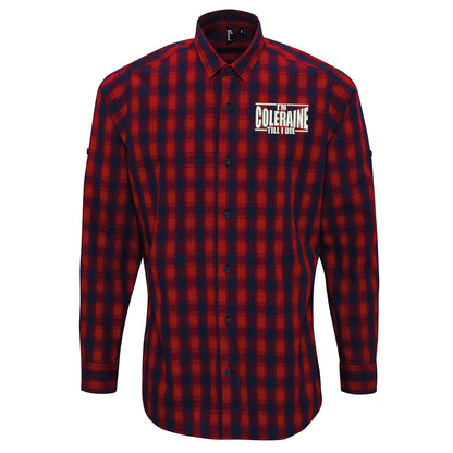 I am Coleraine Check Long Sleeve T Shirt