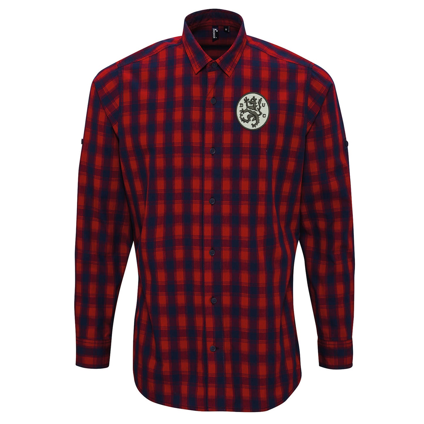 Retro Dundee United 1969 Embroidered Long Sleeve Mulligan Check Shirt