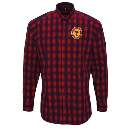Motherwell Scottish League Cup Winners 1950 Check Long Sleeve Shirt