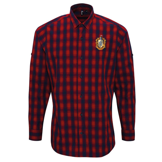 Hufflepuff House Long Sleeve Check Shirt