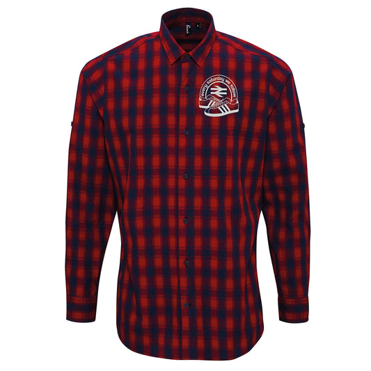 Football Fans Check Long Sleeve Shirt
