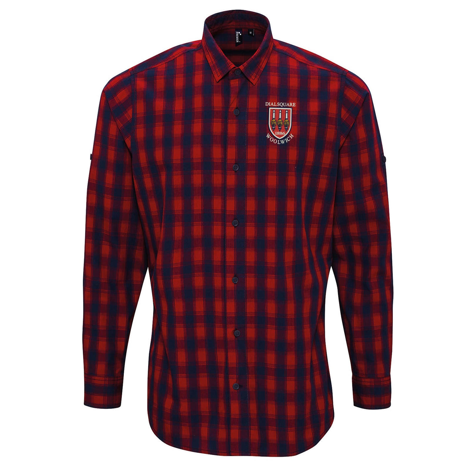 Retro Dial Square Check Long Sleeve Shirt