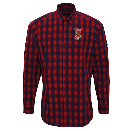 Retro Dial Square Check Long Sleeve Shirt