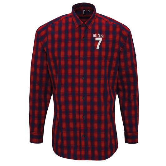 Kenny Dalglish Liverpool Football Check Long Sleeve Shirt