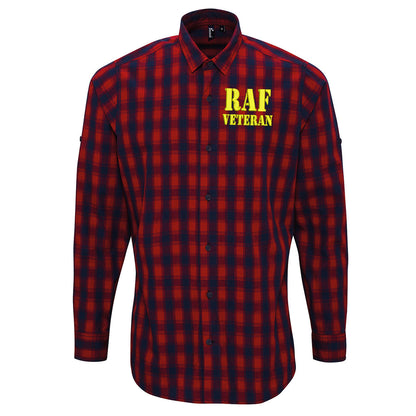 Royal Air Force Veteran Check Long Sleeve Shirt