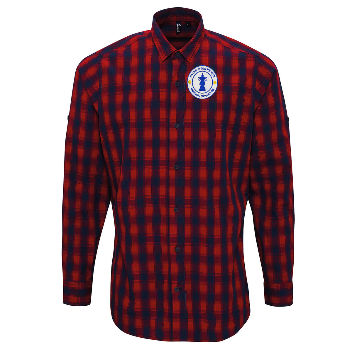 Old School Leeds United Check Long Sleeve Shirt