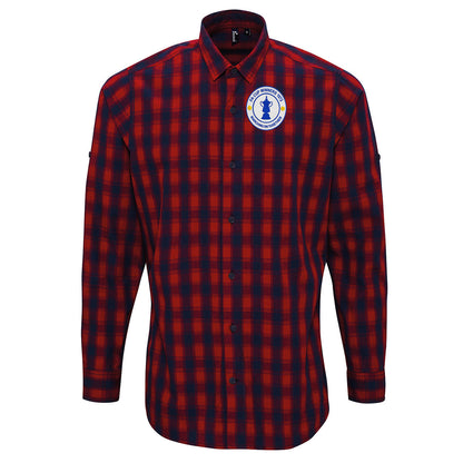Old School Leeds United Check Long Sleeve Shirt