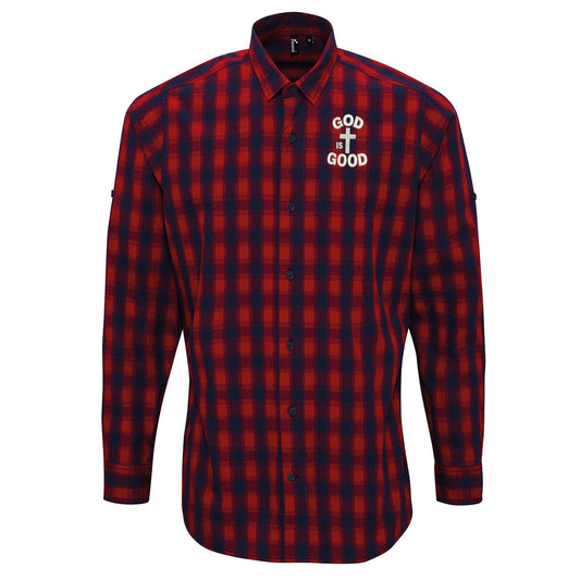 Holy Spirit Check Long Sleeve Shirt