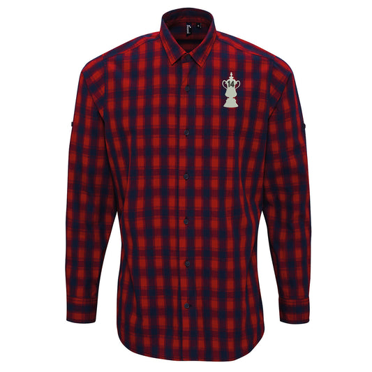 Arsenal 14 Time FA Cup Long Sleeve Check Shirt