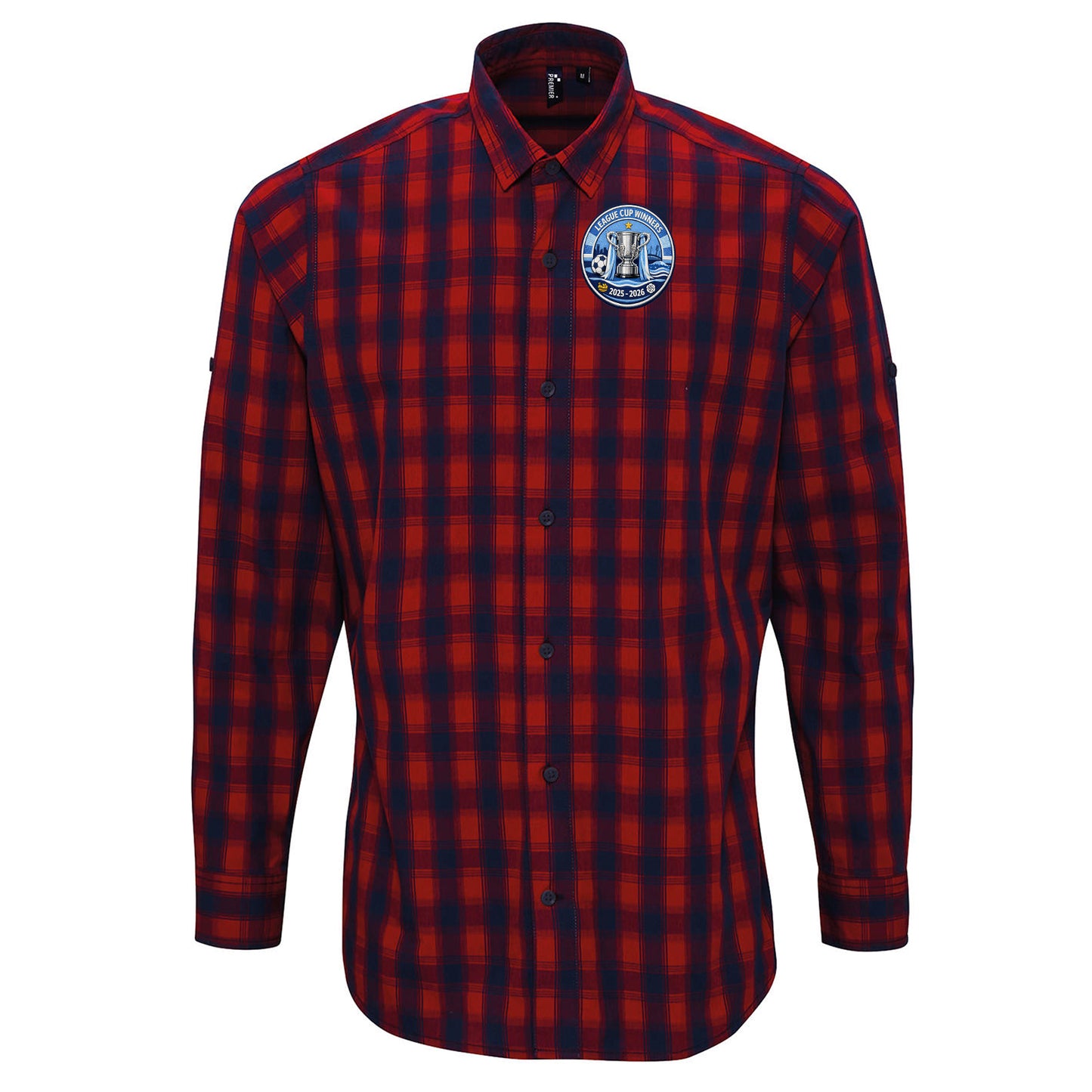 Man City League Cup Winners 2026 Check Long Sleeve Shirt