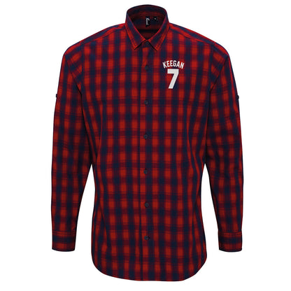 Kevin Keegan Football Check Long Sleeve Shirt