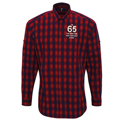 65th Birthday Check Long Sleeve Shirt