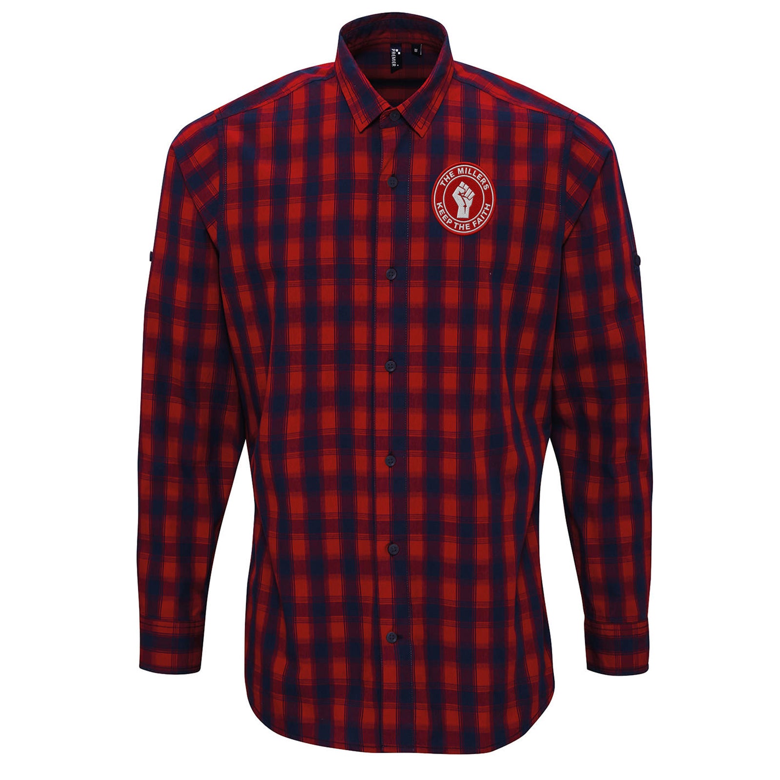 Rotherham United The Millers Football Fans Check Long Sleeve Shirt