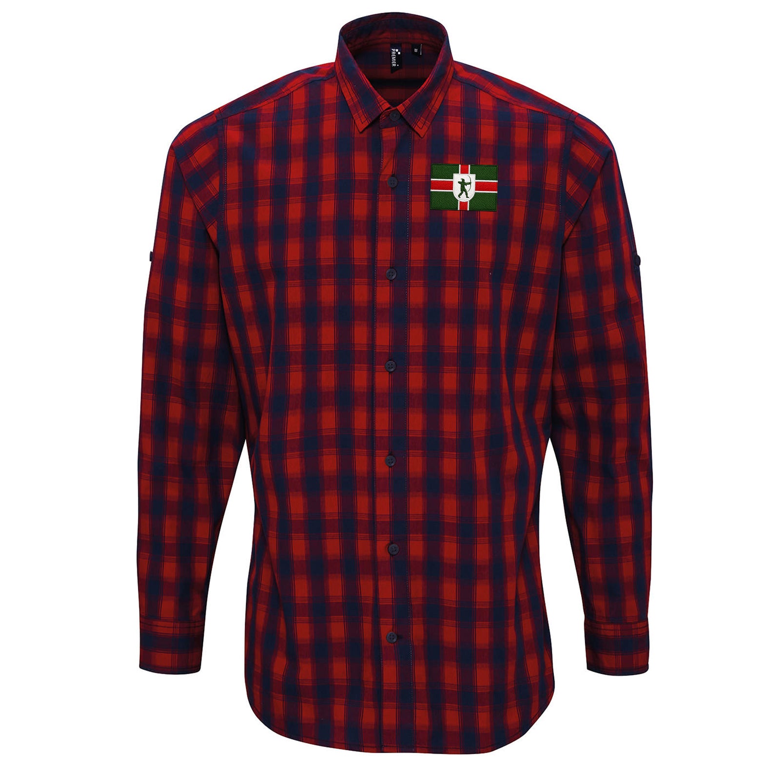 Flag of Nottinghamshire Check Long Sleeve Shirt 