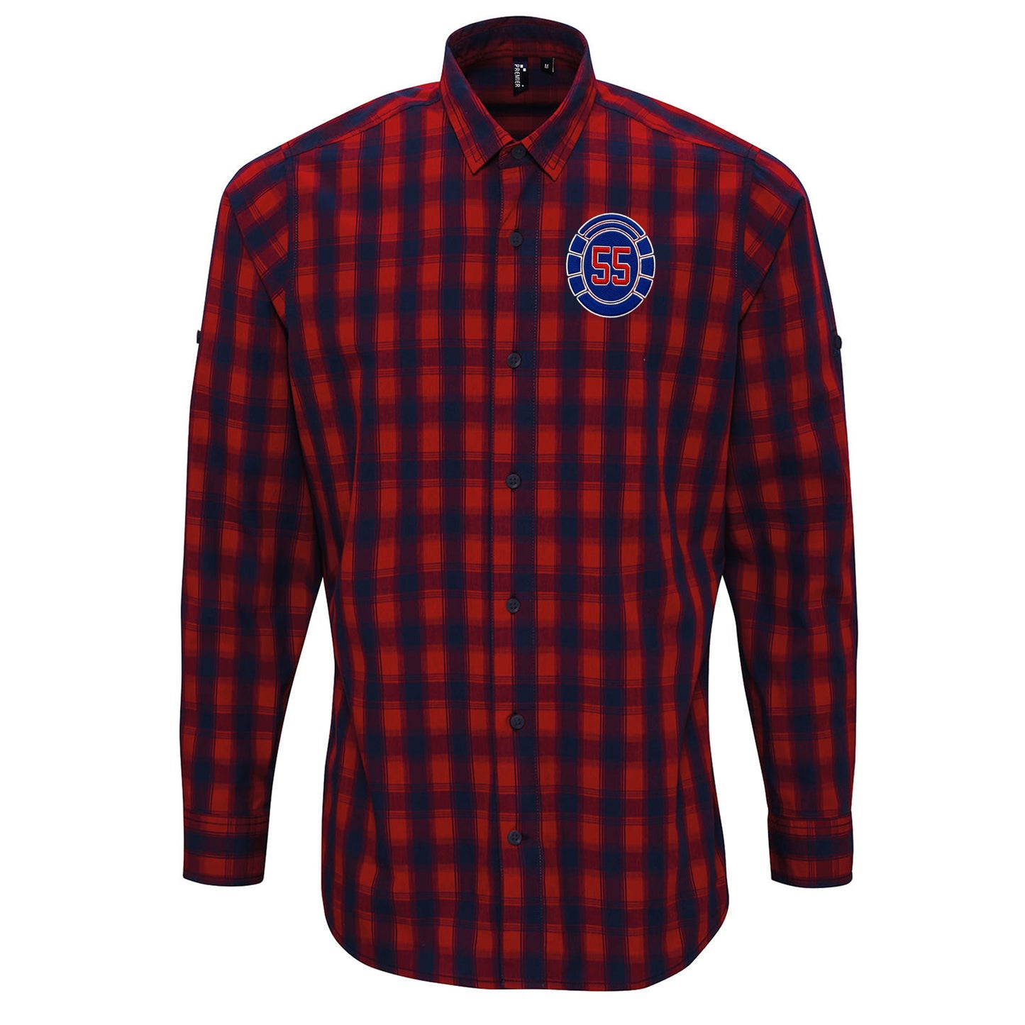 Glasgow Rangers 55 Time Champions Check Long Sleeve Shirt