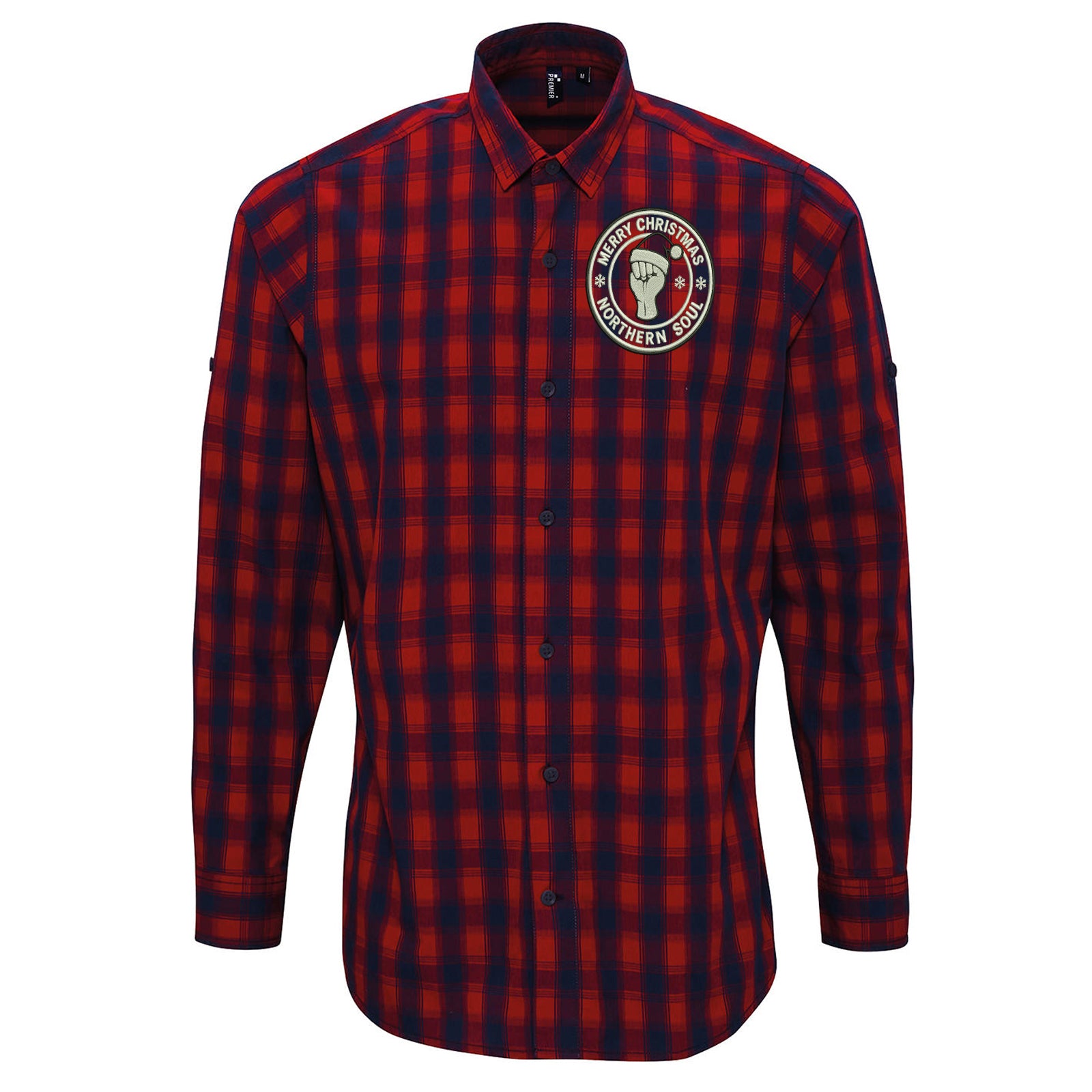 Northern Soul Christmas Check Long Sleeve Shirt