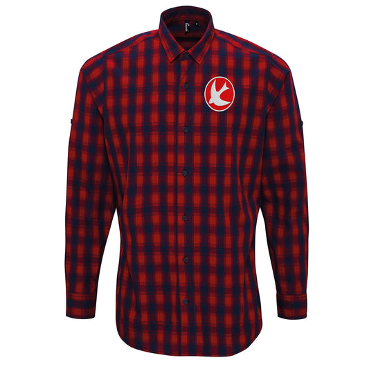 Classic Walsall 1982 Football Check Long Sleeve Shirt