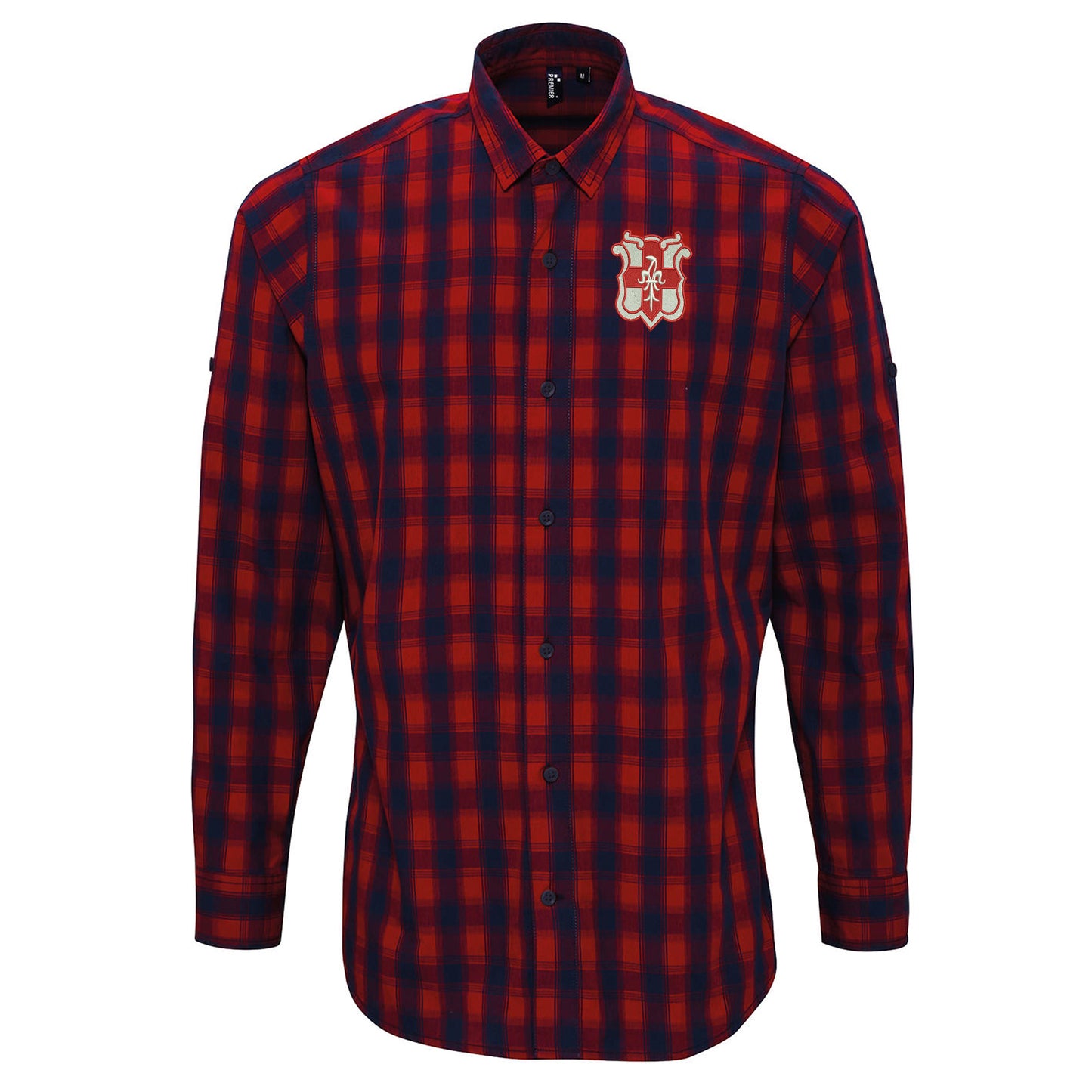 Retro Lincoln 1950s Embroidered Long Sleeve Mulligan Check Shirt