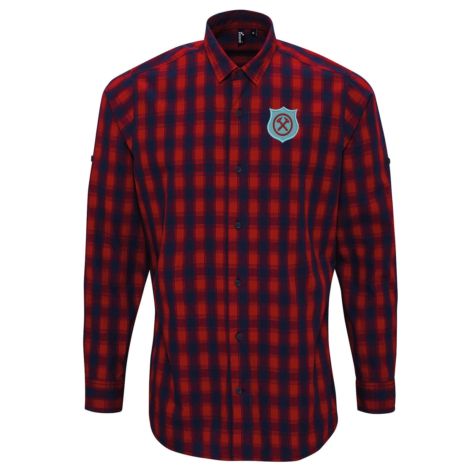 Retro West Ham 1923 Check Long Sleeve Shirt