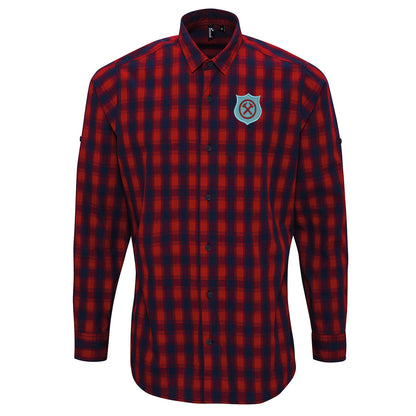 Retro West Ham 1923 Check Long Sleeve Shirt