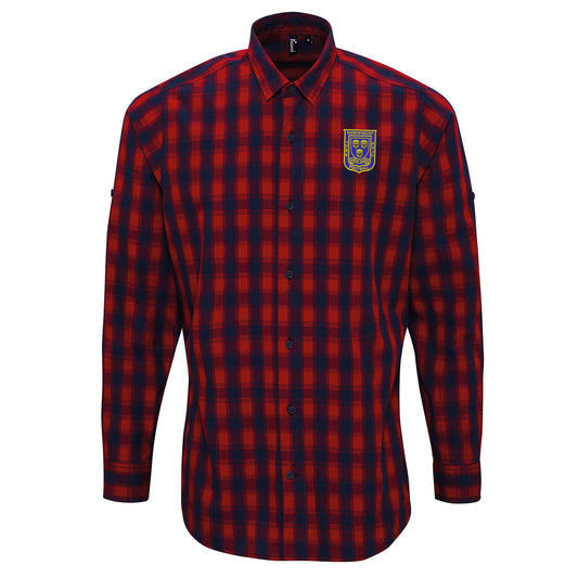 Shrewsbury 1970 Embroidered Long Sleeve Check Shirt