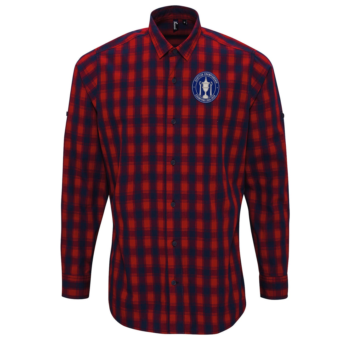 St Johnstone Scottish Champions 2025-2026 Check Long Sleeve Shirt 