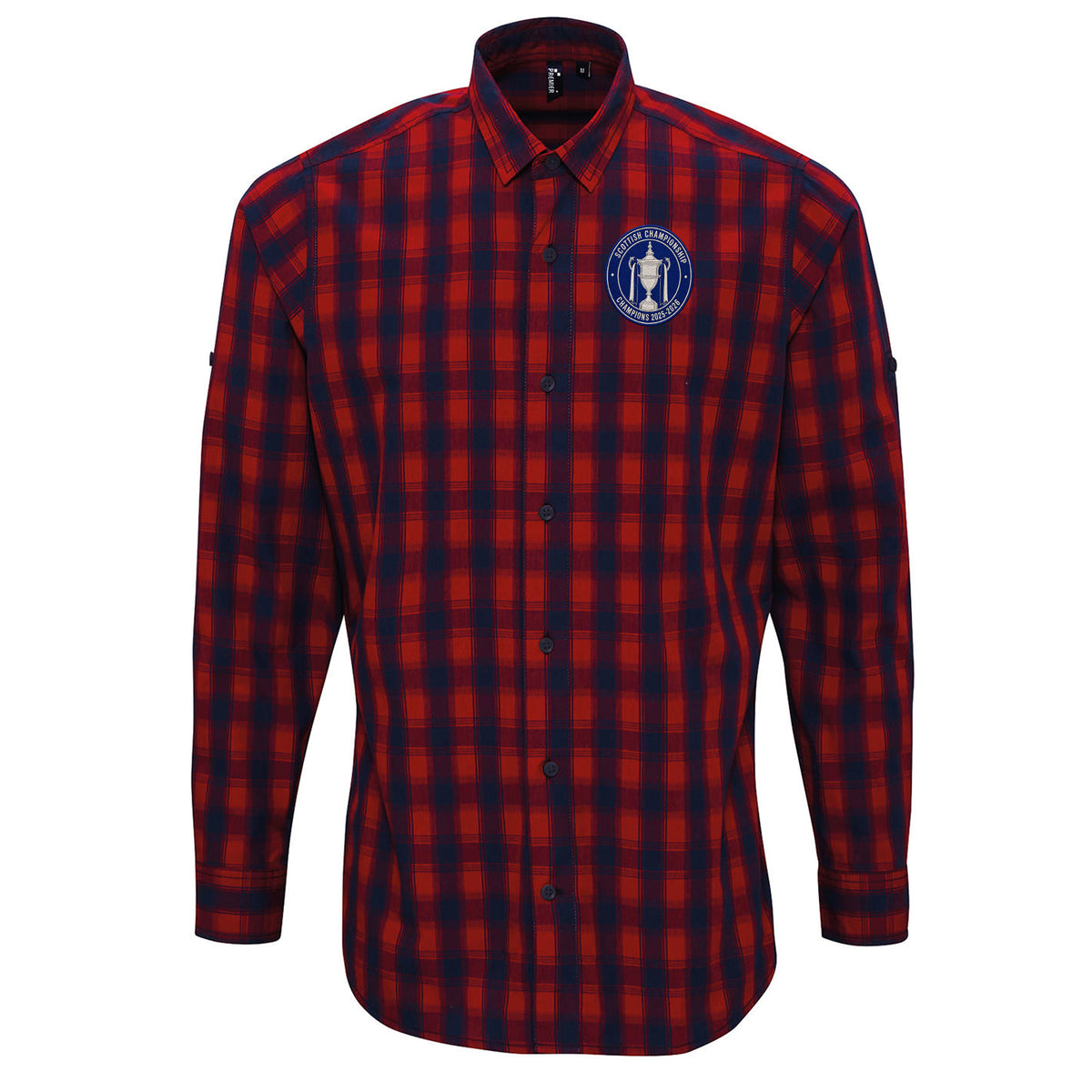 St Johnstone Scottish Champions 2025-2026 Check Long Sleeve Shirt 