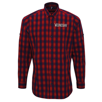Wednesday TV Series Check Long Sleeve Shirt