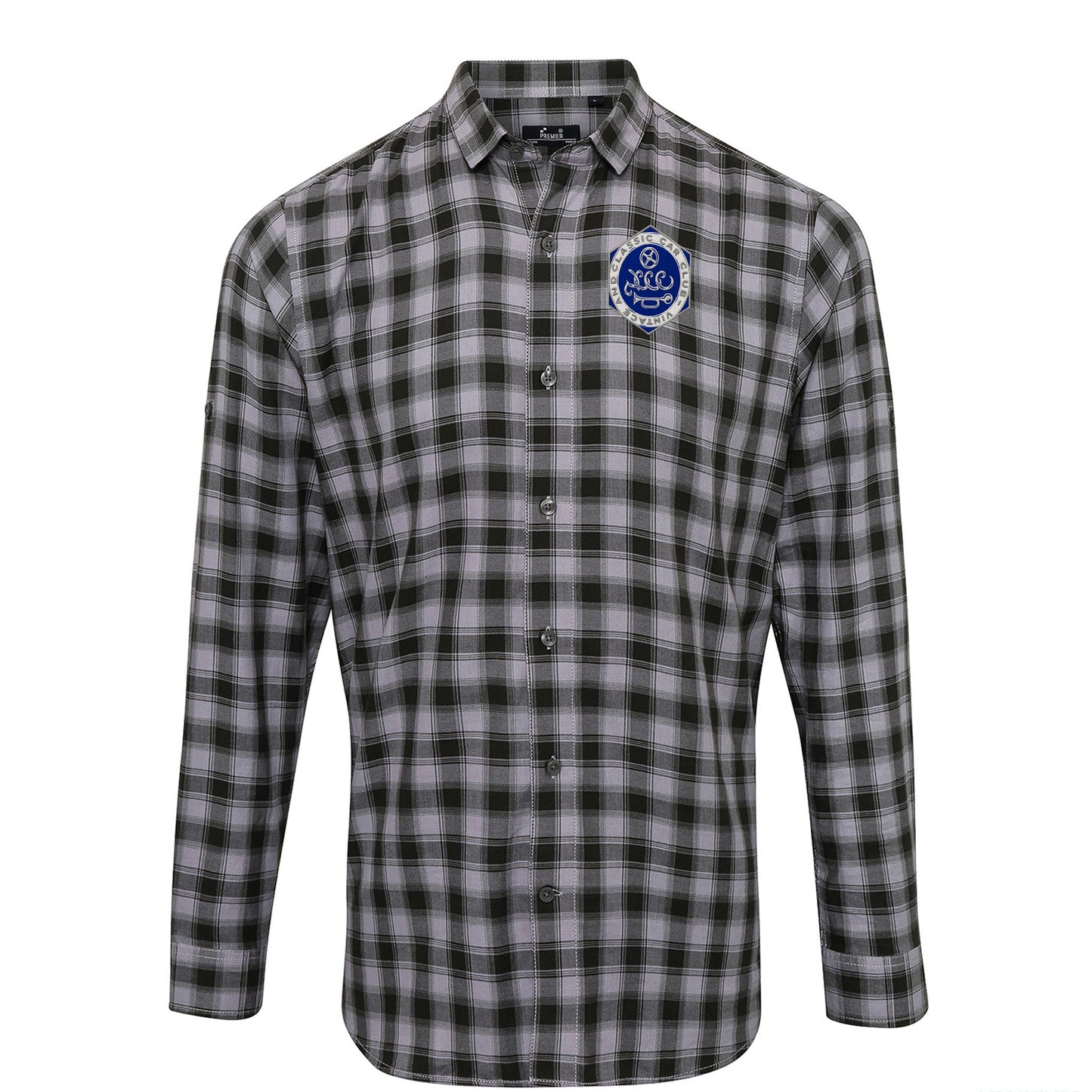 Vintage and Classic Car Club Check Long Sleeve Shirt 