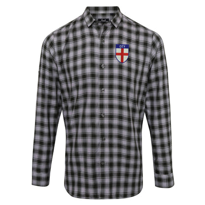 City Flag of England Shield Long Sleeve Mulligan Check Shirt