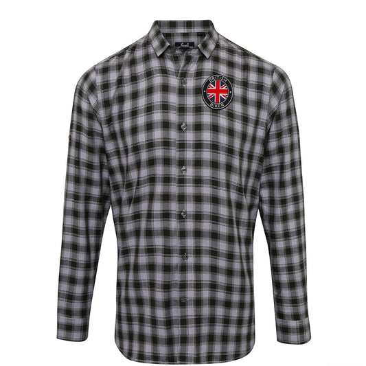 British Biker Check Long Sleeve Shirt 