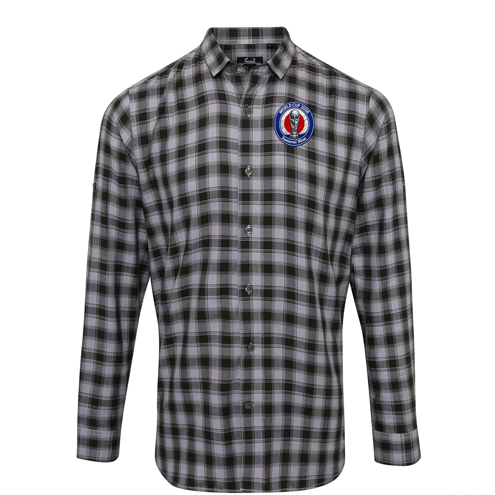 Japan World Cup 2026 Check Long Sleeve Shirt