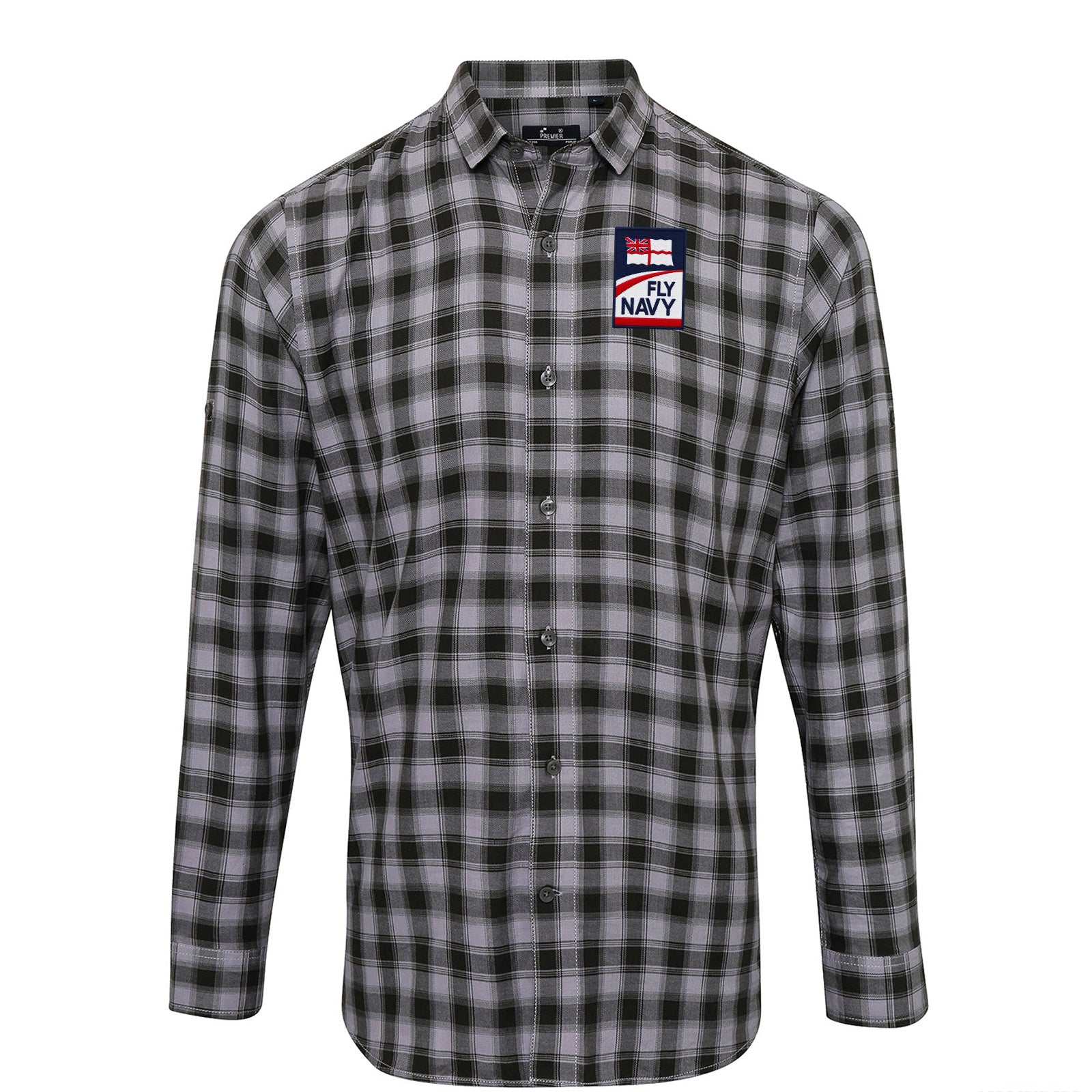 Fly Royal Navy Check Long Sleeve Shirt