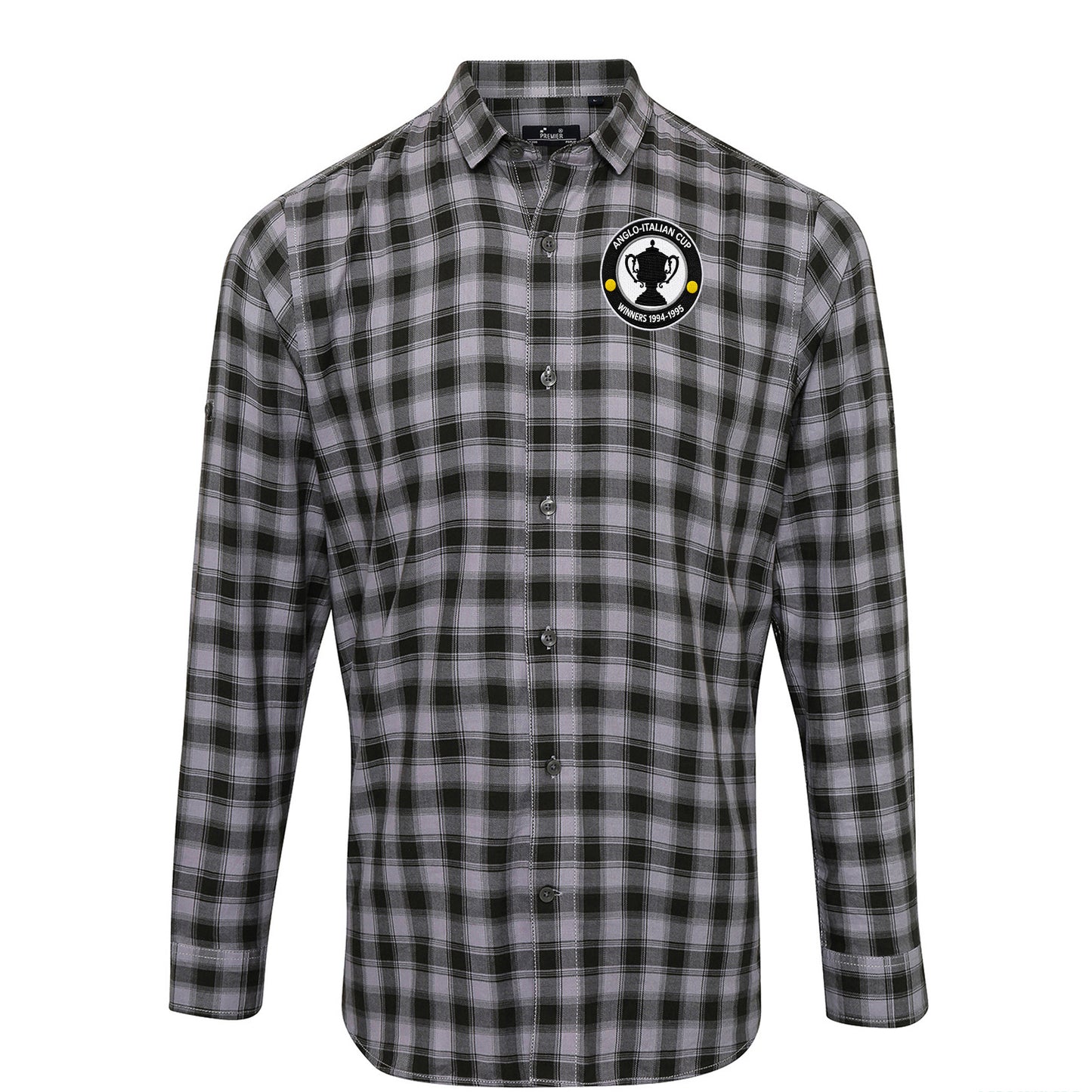 Retro Notts Anglo-Italian Cup Check Long Sleeve Shirt