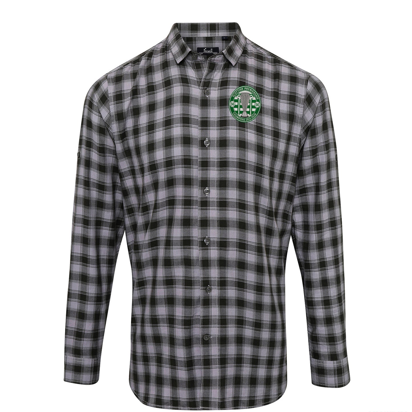 Celtic Scottish Champions-2025-2026 Check Long Sleeve Shirt
